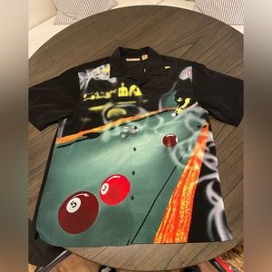 The Havanera Co pool table button up short sleeve shirt size XL